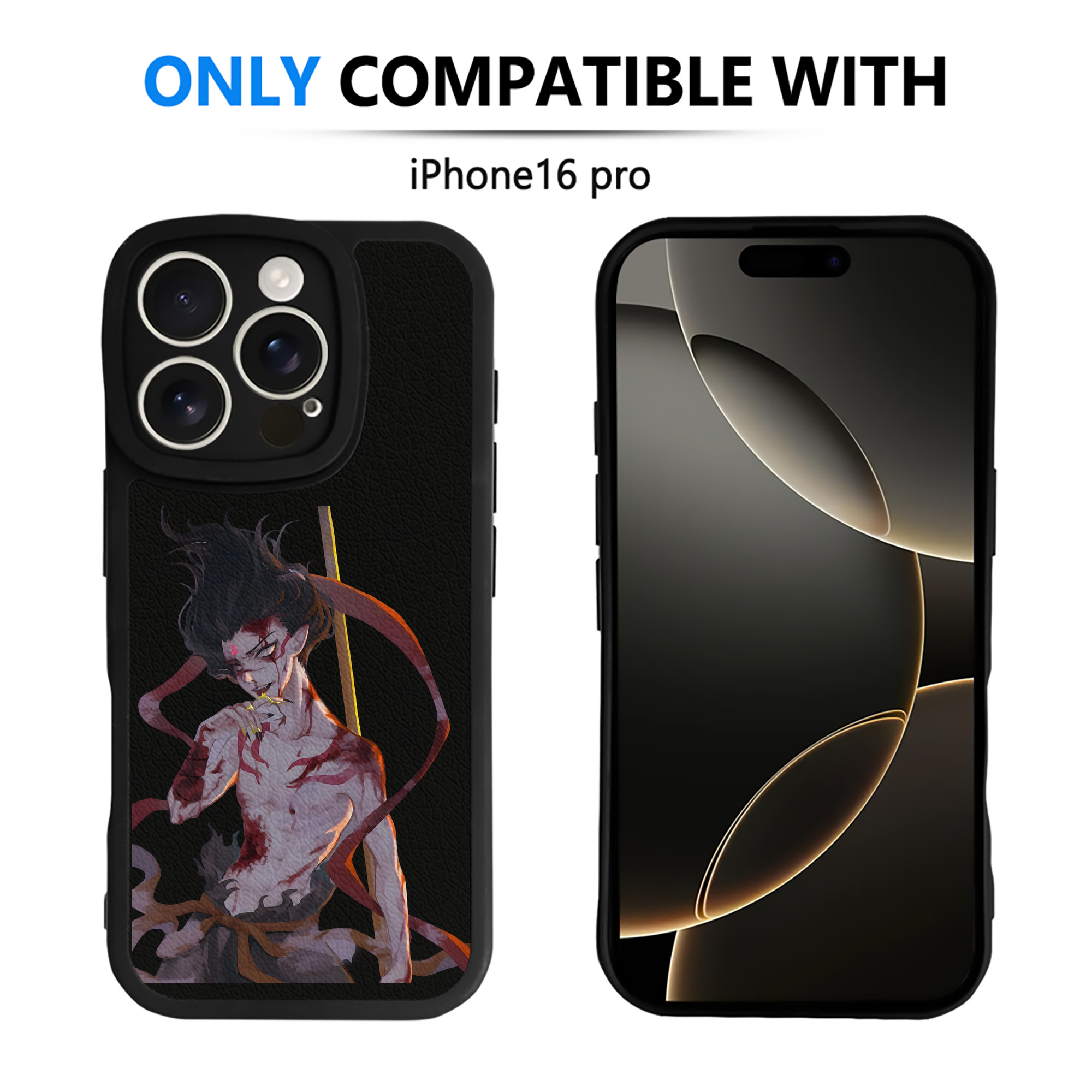 （画像用） Ne Zha 2 ナタ 魔童の大暴れ 【iPhone 16シリーズ対応】シリコンスマホケース（レザー調） 材質：シリコン